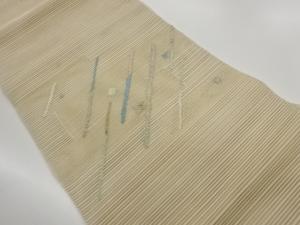 絽綴れ変わり横段に斜線模様織出し名古屋帯